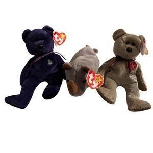 Vintage TY beanie babies princess Diana bear, spike Rhino lot